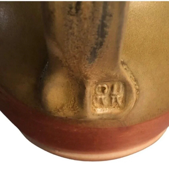 POTTERY Signed Stamped Small Creamer Pitcher 5.25" Glazed Inside & Out Stoneware - Picture 4 of 8